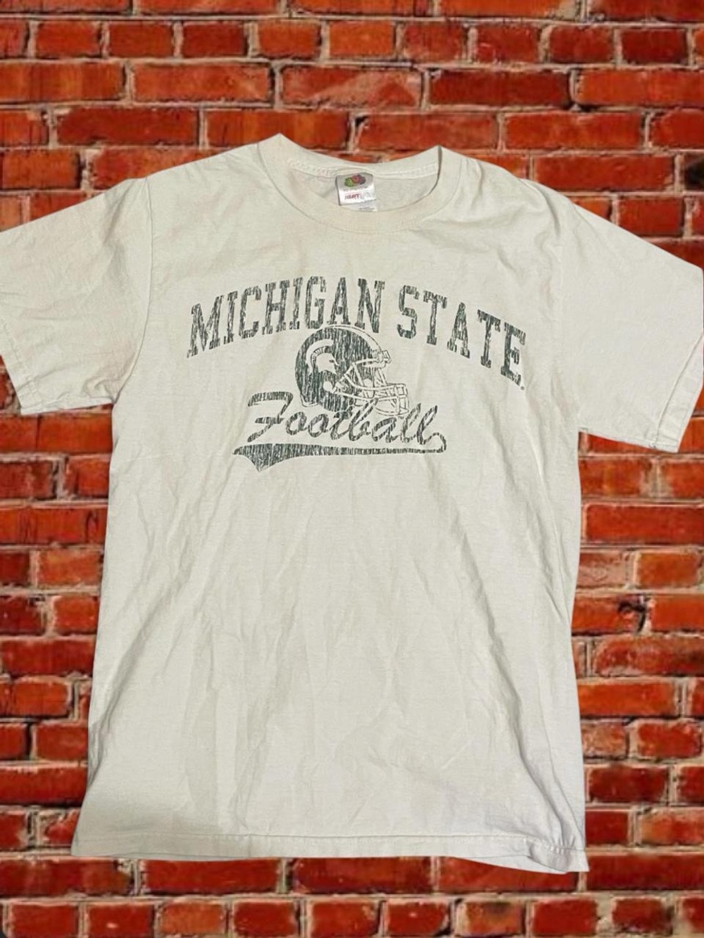 Fruit of the Loom Michigan State Football Tee - White